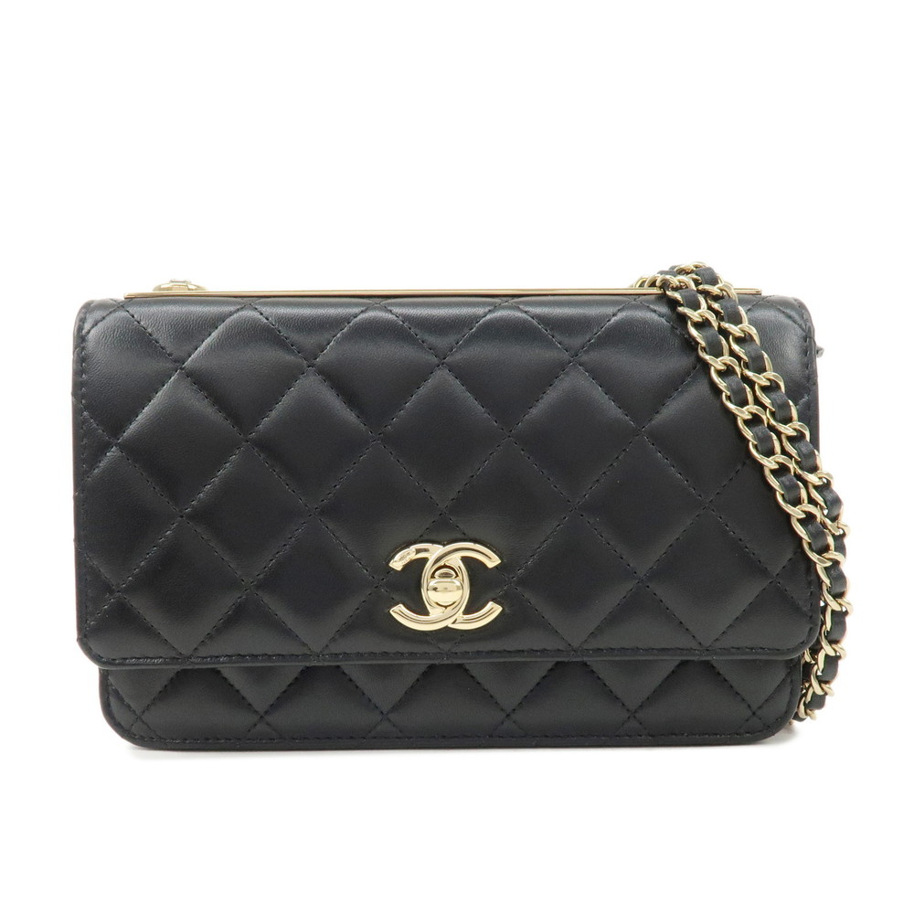 Chanel Trendy CC Matelasse Lambskin Chain Shoulder Bag Black